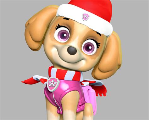 Skye Christmas Paw Patrol Flippednormals