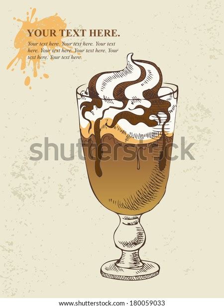 Ice Cream Coffee Cocktail Glass Stock Vector Royalty Free 180059033 Shutterstock