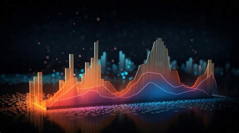 Colourful Digital Financial Chart And Graphs Abstract Data Concept