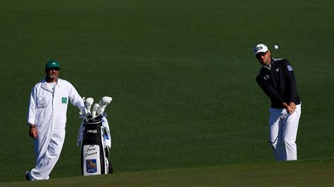 Corey Conners Of Canada Chips To The No 2 Green During The Second Round Of The Masters At