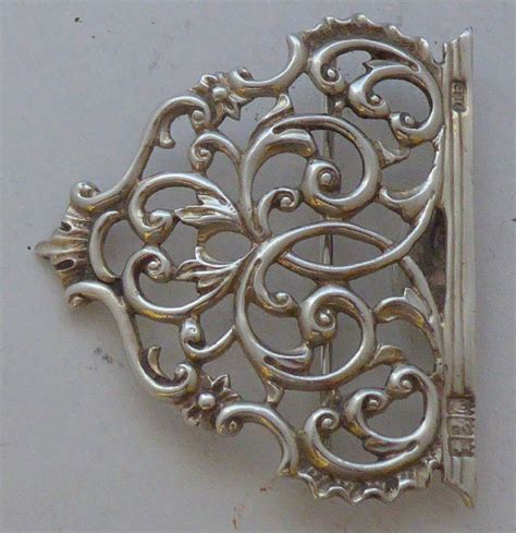 Victorian Scottish Glasgow Hallmarked Solid Silver Nurses Belt Buckle