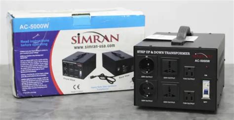 SIMRAN AC 5000W STEP Up Down Voltage Transformer NEW IN BOX 161 53