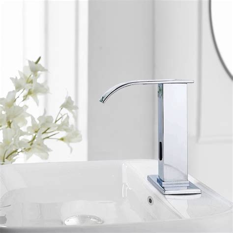 Bwe Polished Chrome Single Hole Touchless Bathroom Sink Faucet With