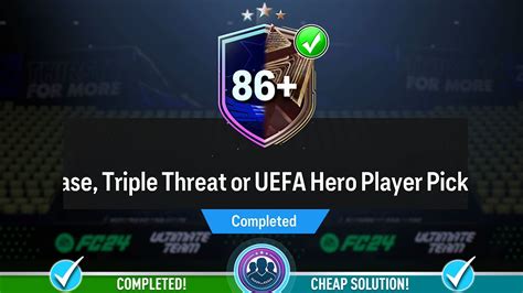 Insane 86 Base Triple Threat Or UEFA Hero Player Pick Opened Cheap