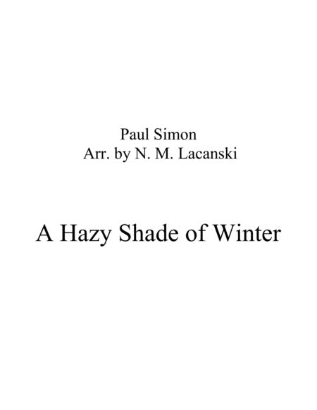 A Hazy Shade Of Winter Sheet Music Paul Simon Flute And Piano