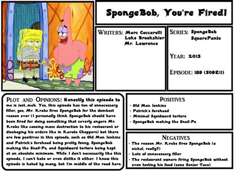 Mehepisodes Spongebob You Re Fired By Ilovededede On Deviantart