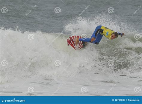 Nazare beach and Surf editorial stock photo. Image of risky - 12704883