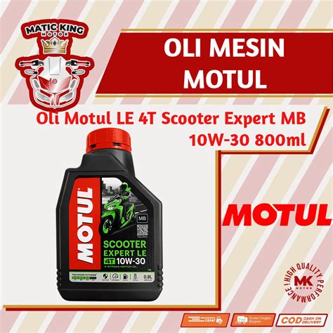 Jual Motul Oli Mesin Scooter Expert LE 10W 30 JASO MB API SM 4 Tak