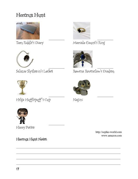 Harry Potter - Student Activity Book (Scavenger - Horcrux Hunt) | Harry ...