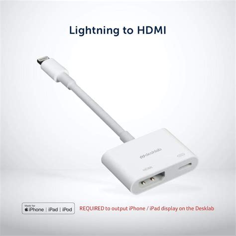 Apple MFi Certified iPhone / iPad Lightning to HDMI Adapter [REQUIRED for iPhone / iPad output ...