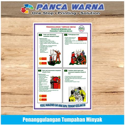 Jual Stiker Kapal Safety Sign Penanggulangan Tumpahan Minyak ISM