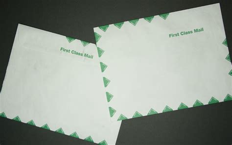 Large Tyvek® Mailing Envelope - First Class Green Diamond Border - Open ...