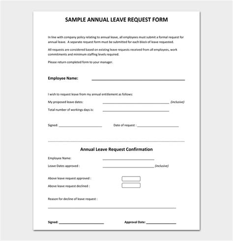 Free 8 Employee Leave Form Samples Templates In Word And Pdf Hot Sex