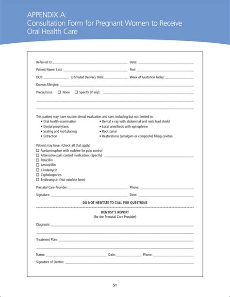 Dental Referral Pad Template