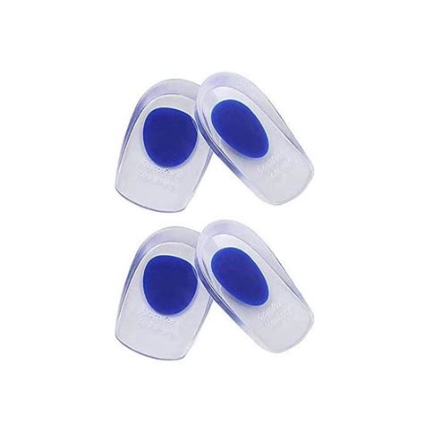 2 Paires De Talonnettes En Gel De Silicone Pour Fasciite Plantaire