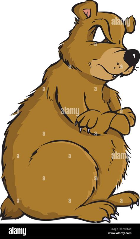 cartoon vector illustration of an angry grizzly bear Stock Vector Image ...