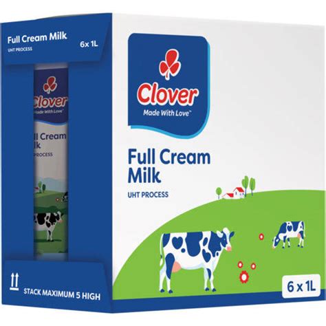 Clover UHT Long Life Full Cream Milk Carton 6 X 1L Offer At Checkers