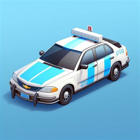 Premium AI Image | a white and blue police car