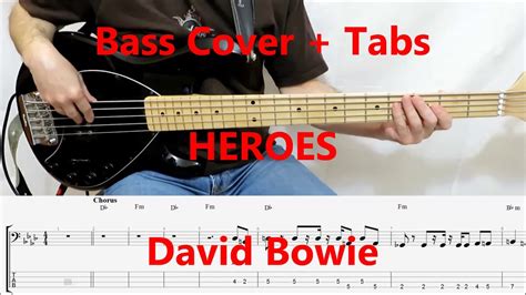 David Bowie Heroes Bass Cover Tabs Preview Youtube