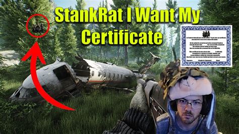 StankRat I Want My Rat Certificate Escape From Tarkov Rating YouTube