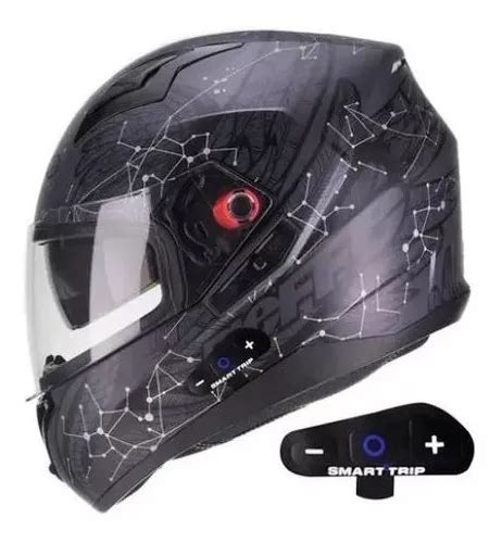 Casco Bieffe B 40 St Astro Con Smart Trip Color Negro Mate Casco