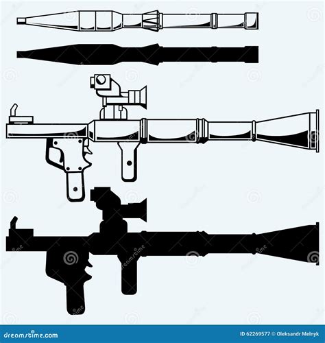 Anti-tank Rocket Propelled Grenade Launcher - RPG 7 Vector Illustration | CartoonDealer.com ...