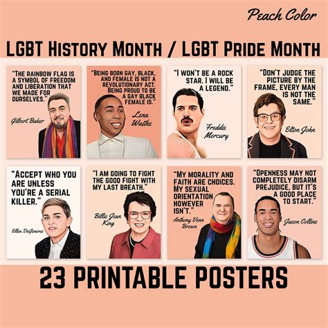 Lgbt History Month Lgbt Pride Month Classroom Posters Famous Lgbtq