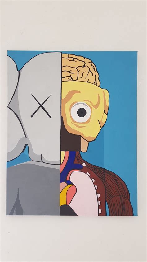 Pintura De Kaws KAWS Anatomy Painting Painting Cuadros En Lienzo