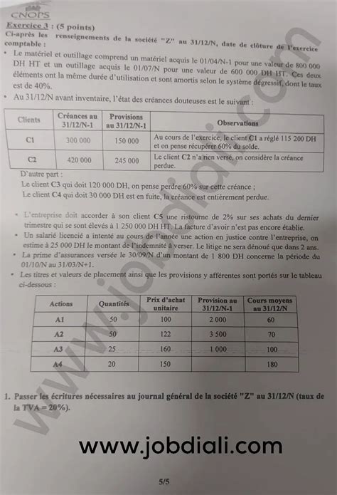 Exemple Concours De Recrutement Administrateurs Me Grade Comptabilit