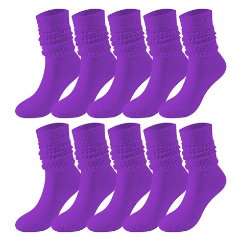 5 Pairs Soild Color Socks Women Thigh High Boot Socks Soft Scrunch