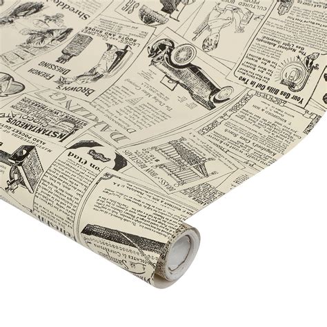 Retro Newspaper PVC Wallpaper Wallpaper Canada