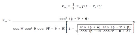 Structural Engineering: Seismic Earth Pressure Coefficient