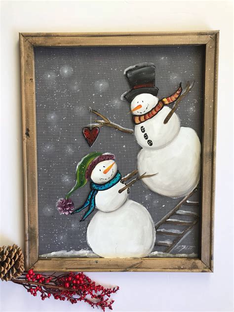 Snowman Painted On Screen Recycled Personalize This For You Snowman