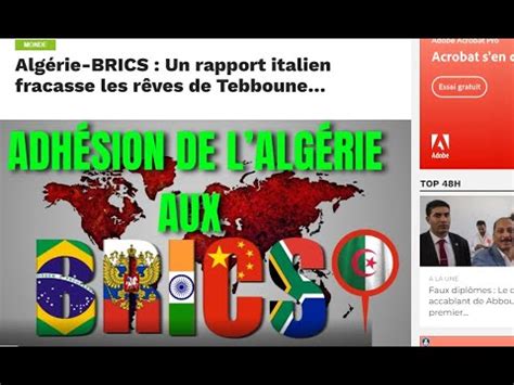 Le Makhzen Invente Encore Un Refus Des BRICS A L Algérie Et Y Croit Dur