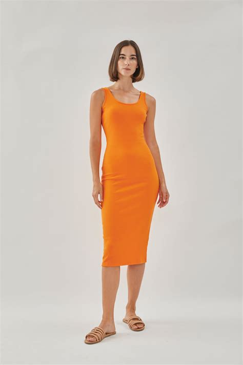 Scoop Neck Tank Dress In Sunburst Klarra