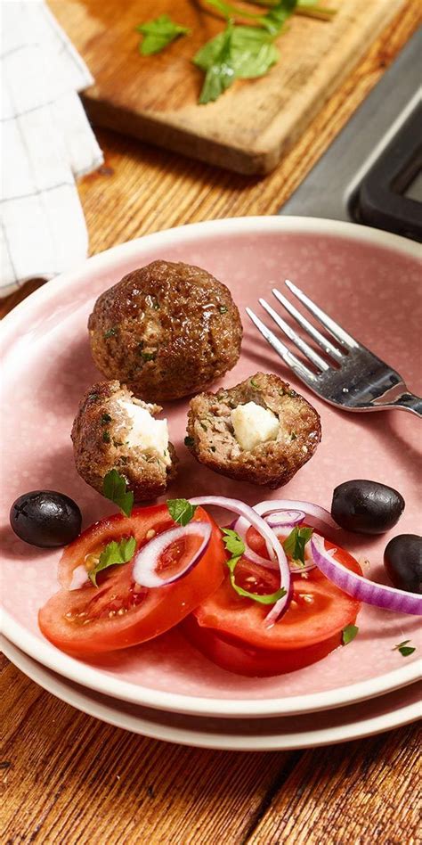 Griechische Hackb Llchen Mit Feta Rezept Gerichte Mit Hackfleisch