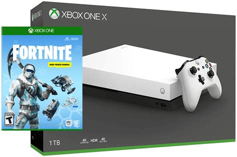 Xbox One X 1TB Limited White Edition 4K Game Console Fortnite Frostbite Bundle - Walmart.com ...