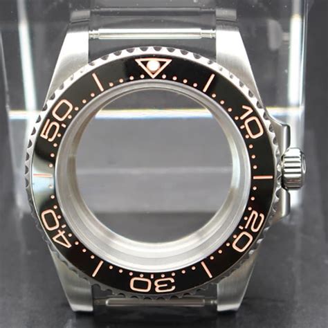 Nh35 nh36 Rose noire 2 Boîtier De Montre Submariner Pour Hommes