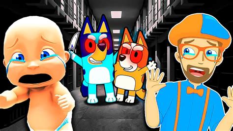 Baby And Blippi Escape Evil Bluey And Bingo Prison Youtube