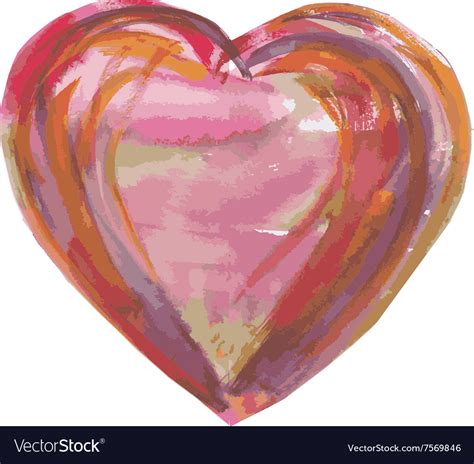 Heart On A White Background Royalty Free Vector Image