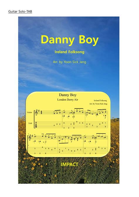 Danny Boy Arr Impact By Traditional Sheet Music For Easy Guitar Tab At Sheet Music Direct