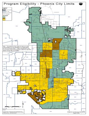 Fillable Online Program Eligibility - Phoenix City Limits Map Fax Email Print - pdfFiller