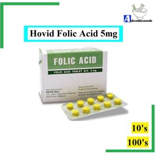 Hovid Folic Acid 5mg 10 SX10 BOX Ibu Mengandung Tambah Darah Shopee