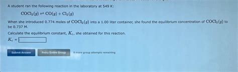 Solved H2gi2g⇌2hig When She Introduced 0199 Moles Of