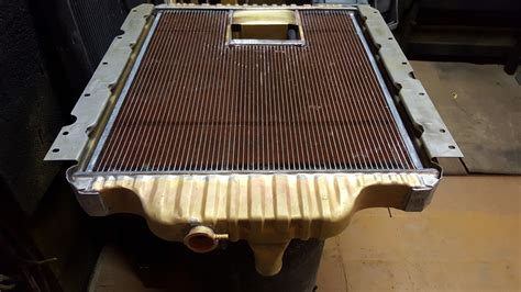 Custom Copper Brass Industrial Truck Radiator With Crankhole For A Pto