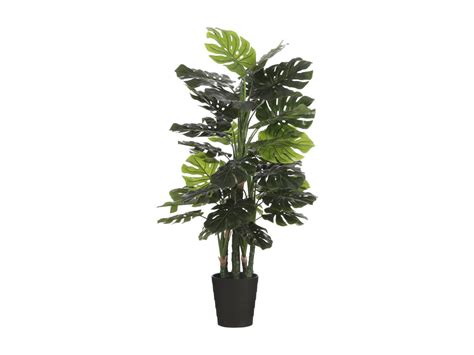 Kunstplant van polyester en plastic Ø80 x 130 Groen MONSTERA