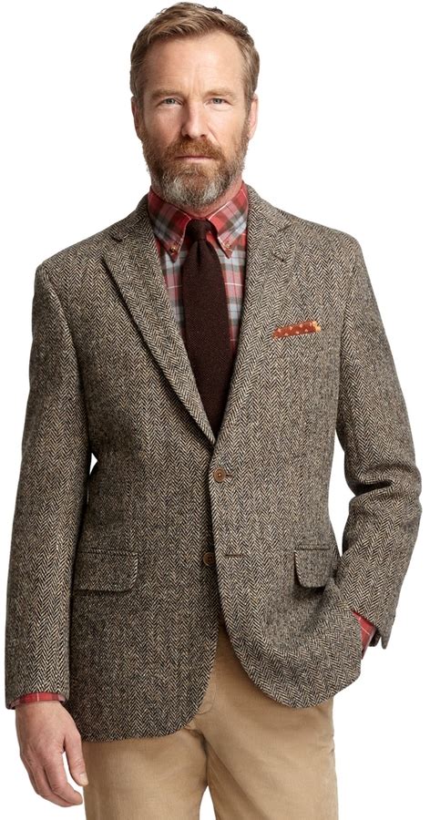 Brooks Brothers Madison Fit Harris Tweed Herringbone Sport Coat