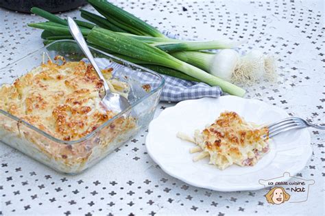 Gratin de pâtes au jambon recette pour 2 personnes