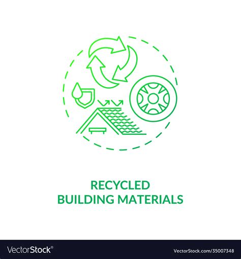 Recycled Building Materials Green Concept Icon Vector Image