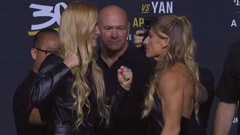 Holly Holm Vs Kayla Harrison Press Conference Staredown Ufc 300